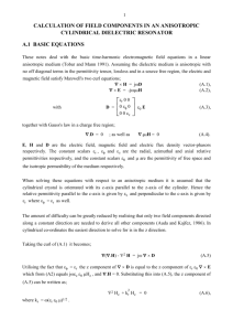 Notes on Maxwell`s Equations in sapphire