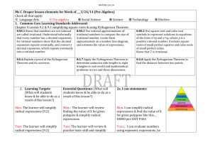 REVISED 3/23/14 Ms C. Draper lesson elements for Week of ___3