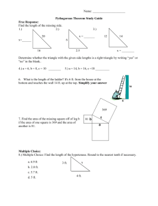 Pythagorean Theorem Quiz