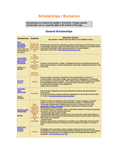 Scholarships / Bursaries