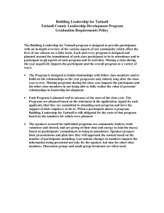 Leadership Graduation Requirements Policy 2013