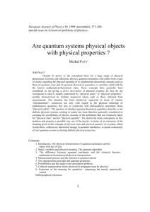 and quantum properties - Hal-SHS