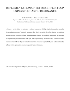 Implementation of Set-reset Flip-Flop using Stochastic Resonance