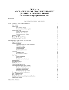 Aircraft Nuclear Propulsion Project Tables of Contents