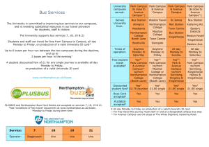 University Bus Information - The University of Northampton