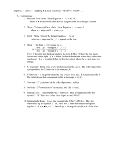 Graphing & Linear Equations