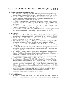 PUBLICATION LIST OF HUANG`S GROUP 黃 志 青