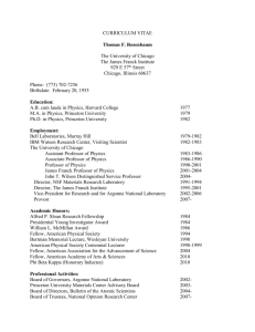 Curriculum Vitae - Santa Fe Institute