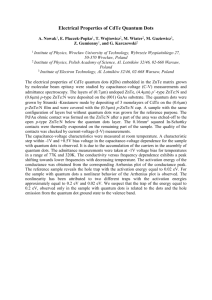 Electrical properties of CdTe quantum dots