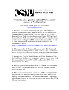 Frequently Asked Questions on Social Work Licensure