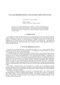 nuclear threshold effects and neutron strength function