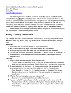 Activity 1- Density Demonstration - Hallsville R