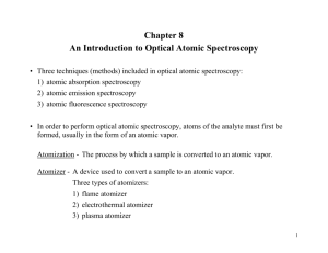 Introduction to Optical Atomic Spectroscopy