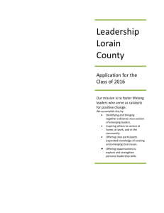 Application Final - Leadership Lorain County