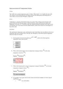 Interconversion of Temperature Scales