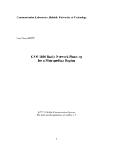 GSM Radio Network Planning