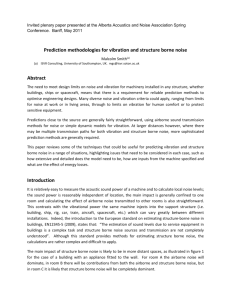Prediction methodologies for vibration and structure