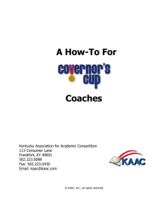 Coaching - Kentucky Association for Academic Competition