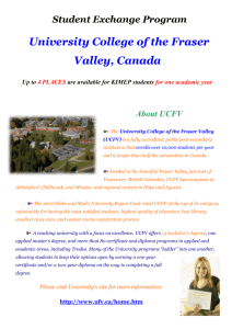 University College of Fraser Valley (UCFV), Canada