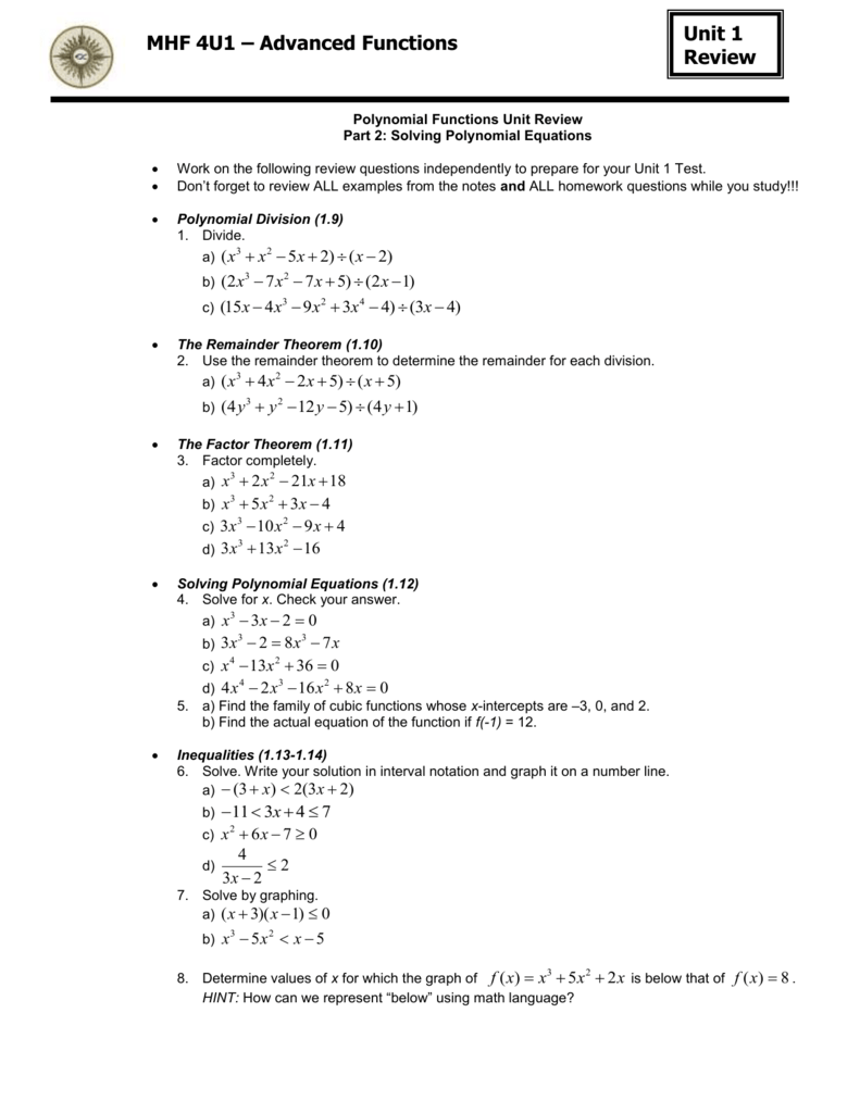 Unit 1 Review Part 2