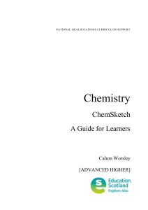 Chemistry: Chemsketch - A Guide for Learners