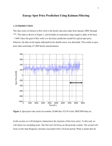 Spot Price Prediction Using KF AERE432