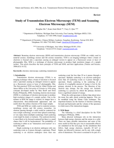 Study of Transmission Electron Microscopy