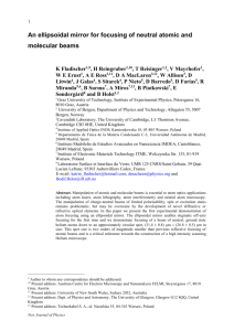 An ellipsoidal mirror for focusing of neutral atomic and