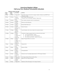 event schedule template - Nashville