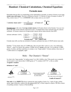 Calculations and Chemical Equations