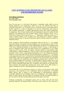 low-temperature properties of glasses and disordered solids