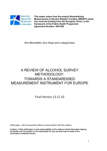 A review of alcohol survey methodology