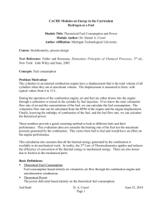 Theoretical Fuel Consumption and Power