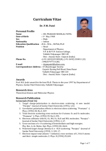 Ph.D. Synopsis - V.P. and R.P.T.P Science College