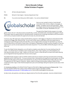 Global Scholars - Sierra Nevada College
