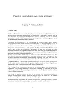It is natural to think of quantum computations as multiparticle
