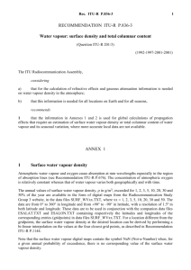 RECOMMENDATION ITU-R P.836-3 - Water vapour: surface density