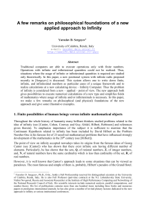 A few remarks on philosophical foundations of a new applied