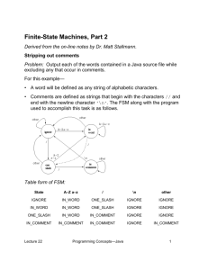 Finite-State Machines, Part 2