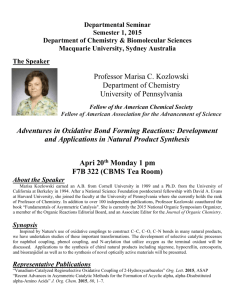 The Speaker - Department of Chemistry and Biomolecular Sciences
