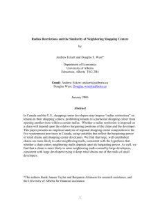 Radius Restrictions and the Similarity of Neighboring Shopping