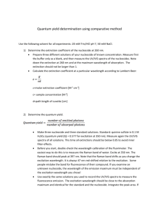 Quantum yield determination using comparative method Use the