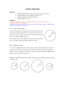 Lesson 9.1: About Circles