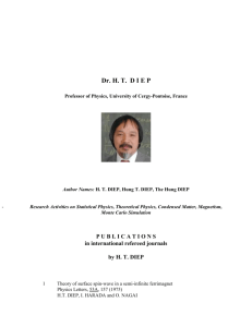 E. Bayong and HT Diep - Université de Cergy
