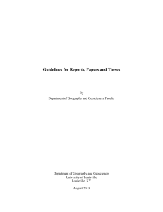 Guidelines for Reports, Papers and Theses