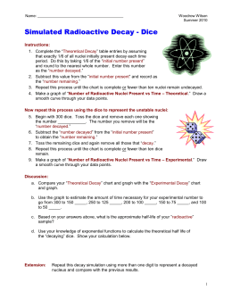 radioactive decay analogue using water flow experiment lab report