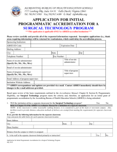 APPLICATION FOR ACCREDITATION