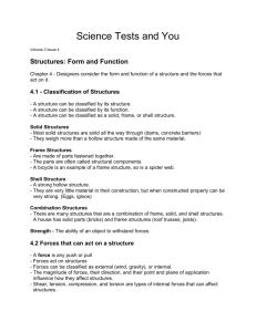 Science Tests and You Volume 3 Issue 4 Structures: Form and