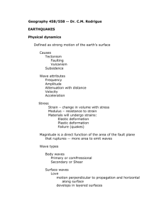 Geography 260 -- NATURAL HAZARDS -