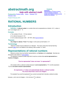 Representations of rational numbers